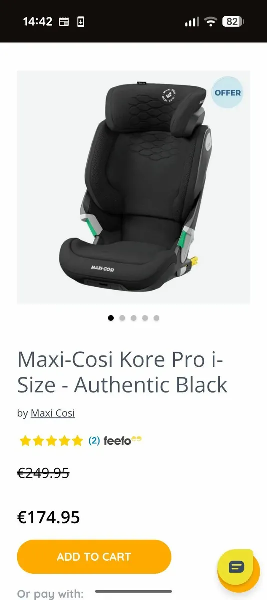 Childrens car seat - Image 2