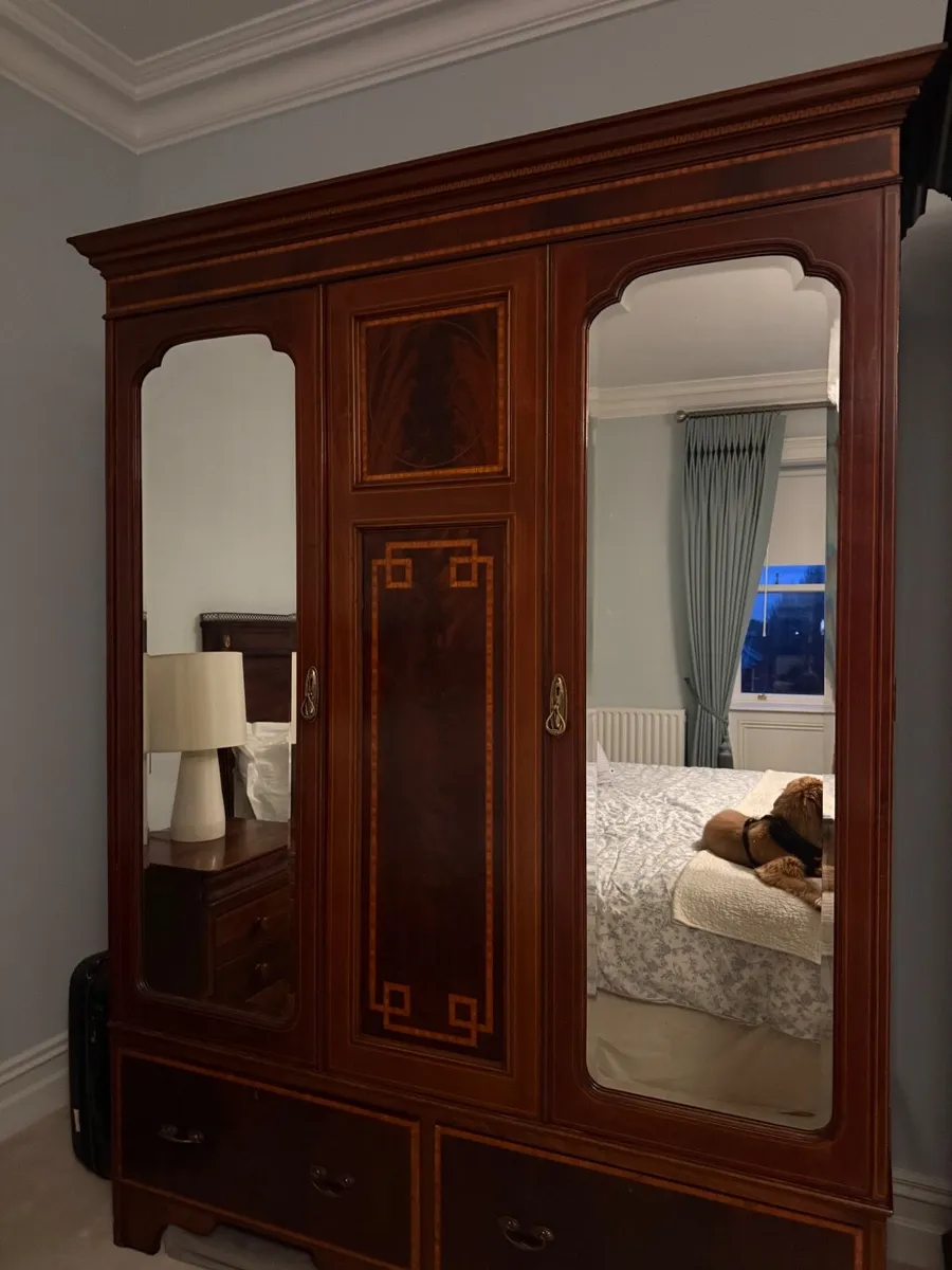 Large mahogany wardrobe - Image 1