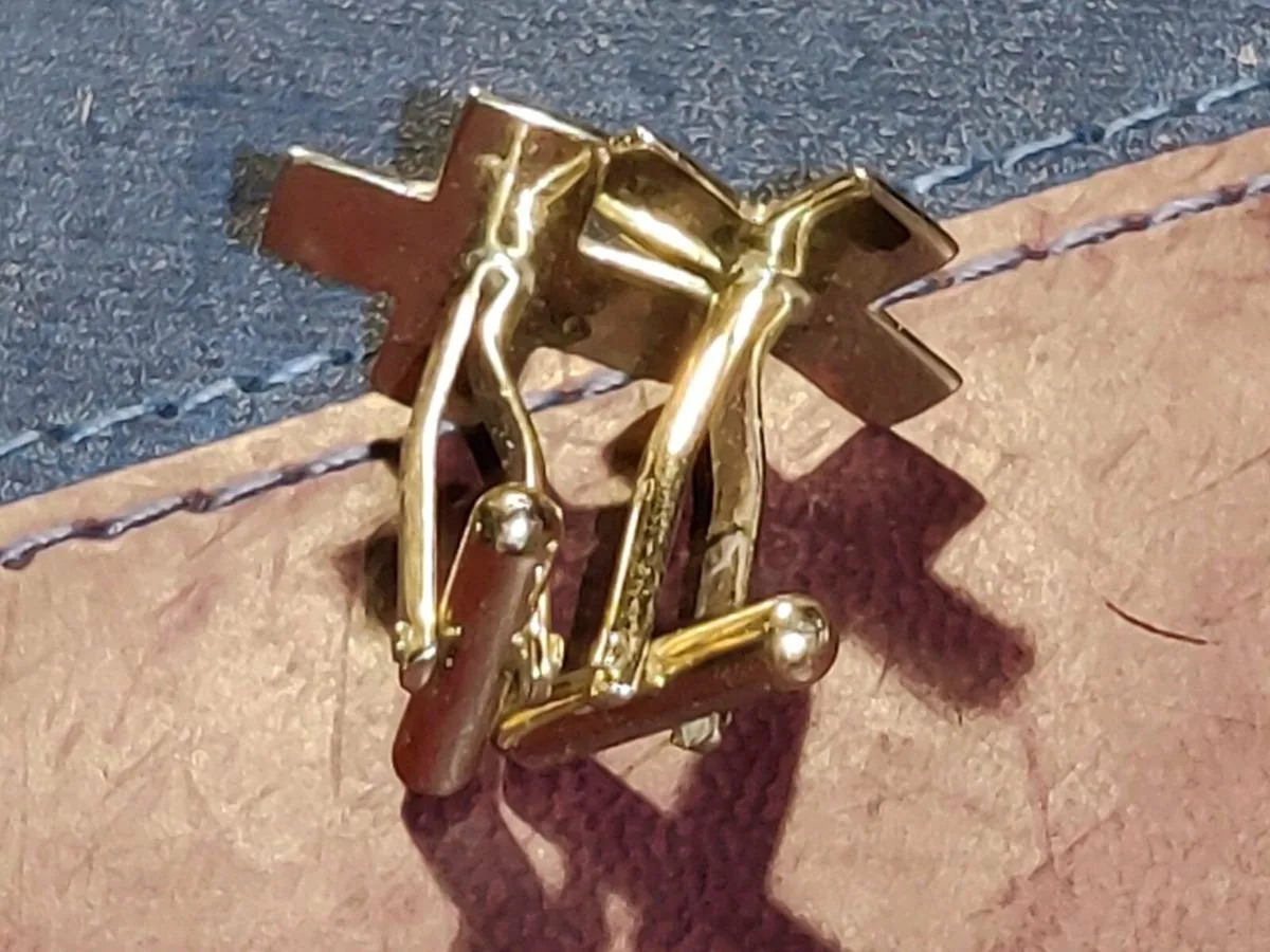 RARE MILLENIUM 2000, 9CT Gold 4.36g Cufflinks ! - Image 3