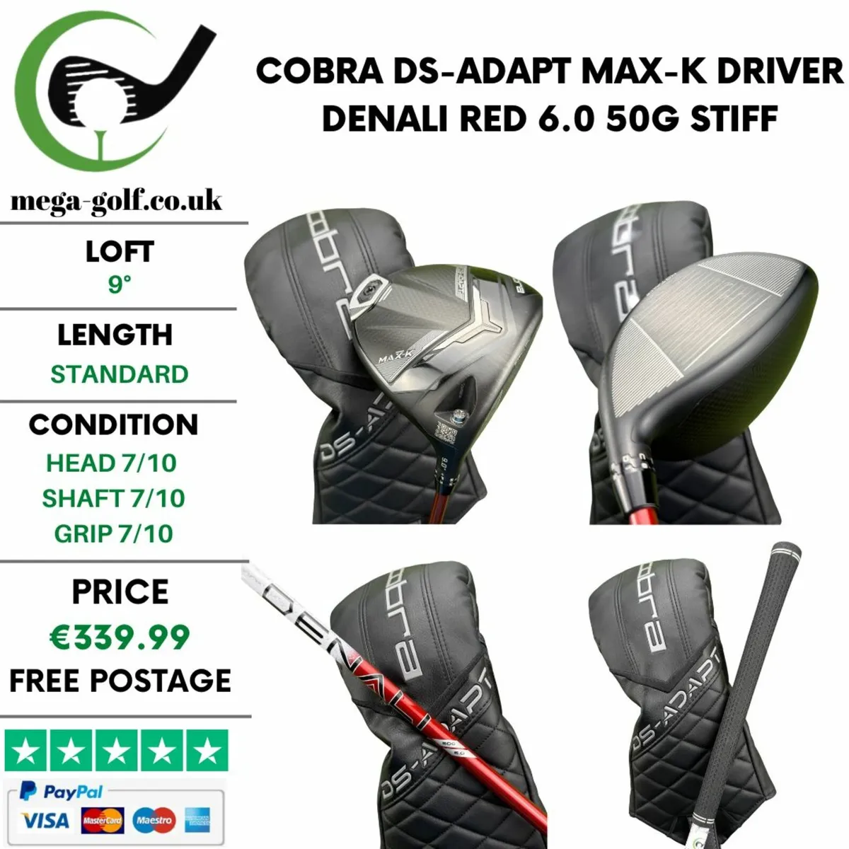 Cobra DS-Adapt Max-K Driver / 9° / Stiff - Image 1