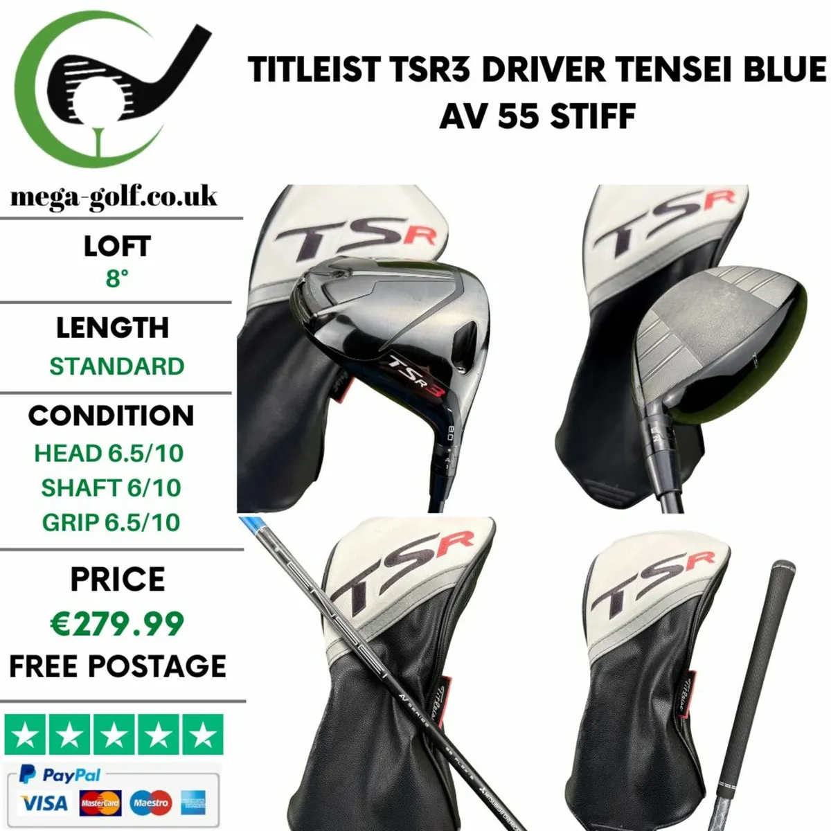 Titleist TSR3 Driver / 8° /Tensei Blue AV 55 Stiff - Image 1