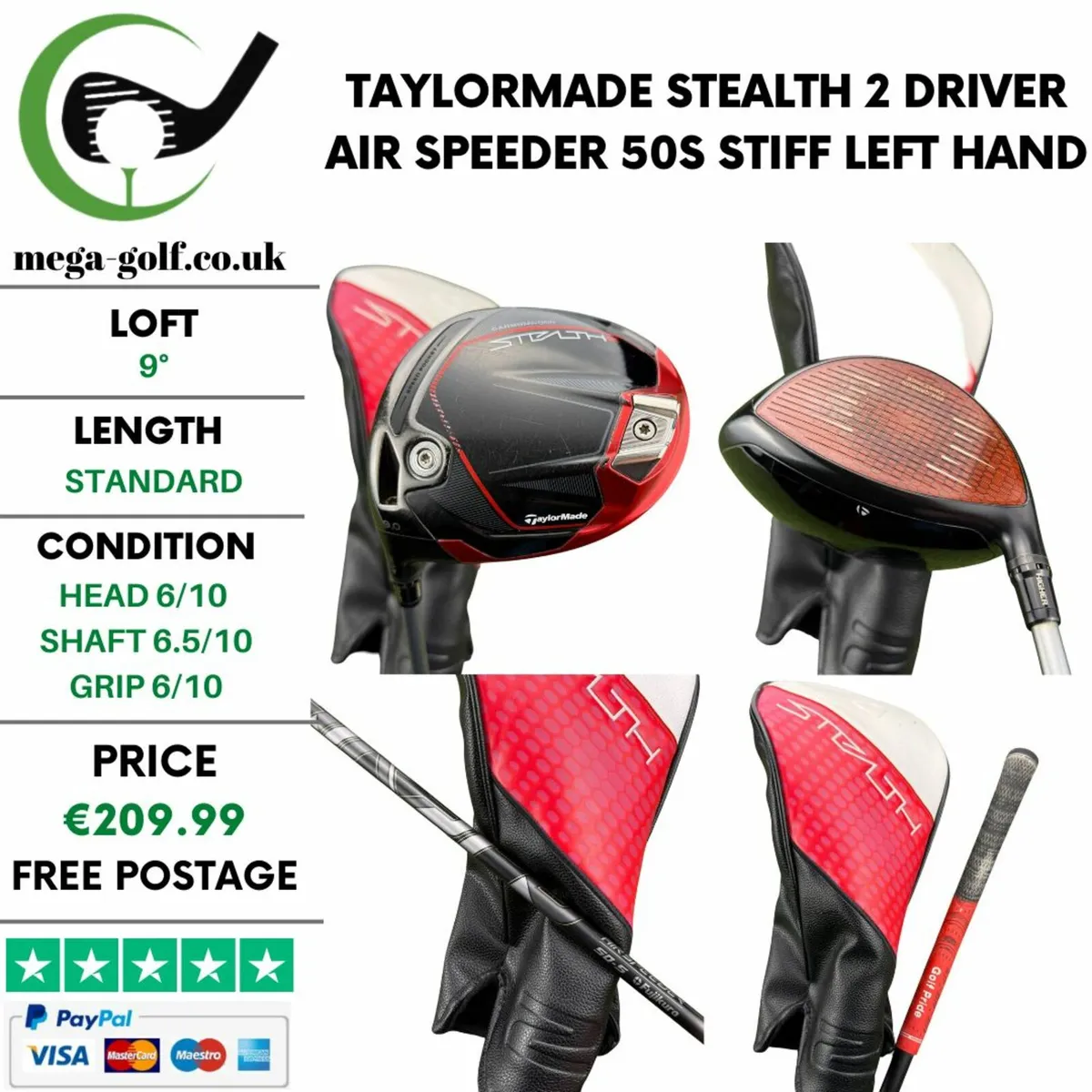 Taylormade Stealth 2 Driver / 9° / Stiff - Image 1
