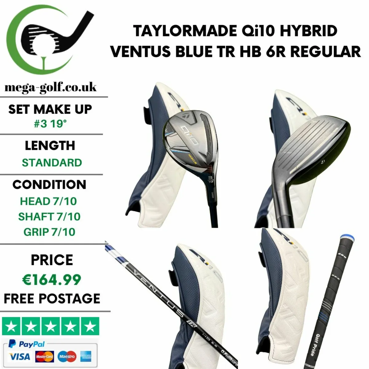 Taylormade Qi10 Hybrid / #3 19° / Regular - Image 1