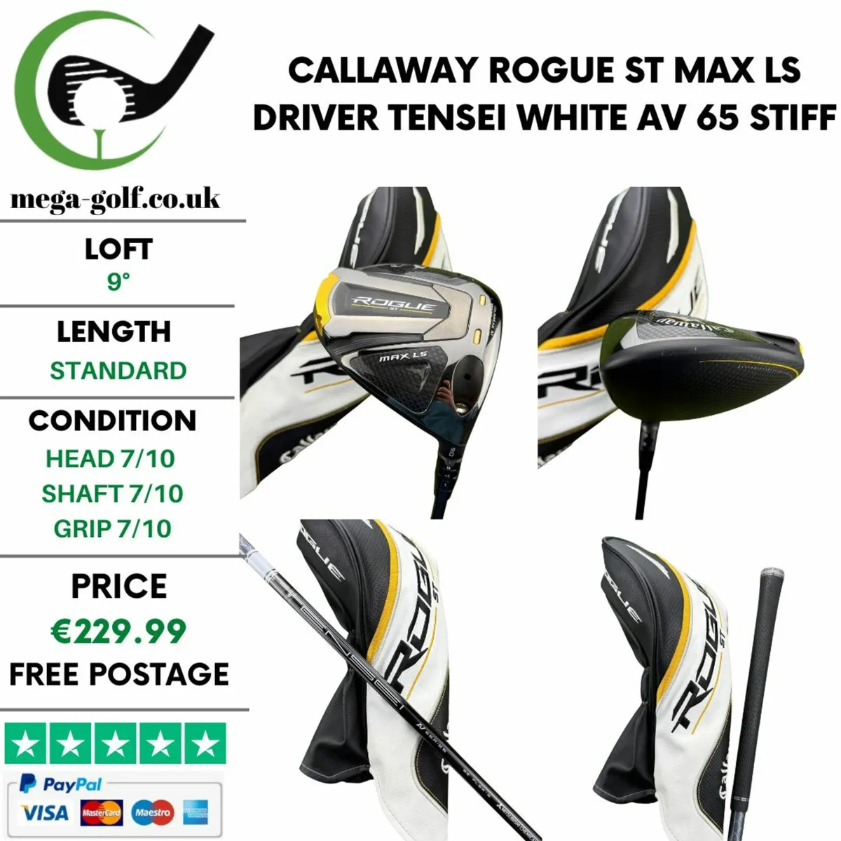 Callaway Rogue ST Max LS Driver / 9° / Stiff - Image 1