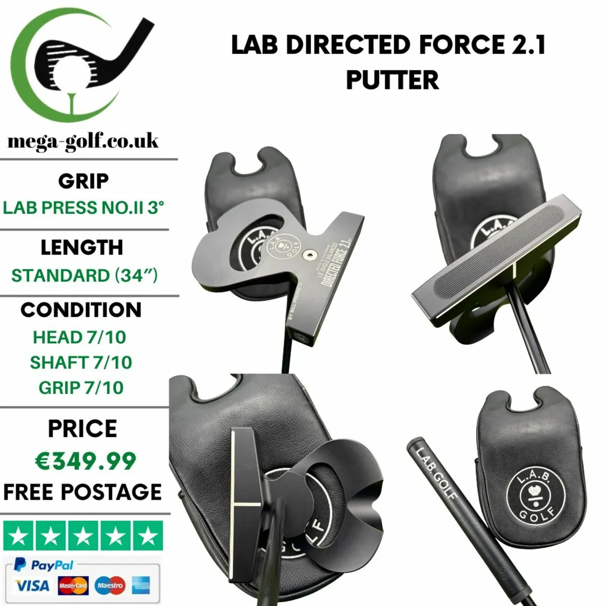 LAB Directed Force 2.1 Putter / 34″ - Image 1
