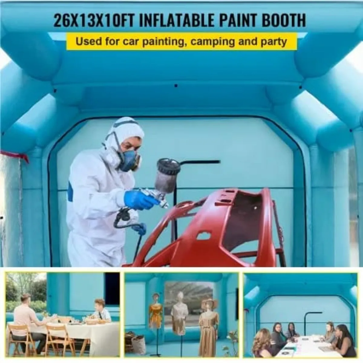 Portable Inflatable Paint Booth, 792.48 x 457.2 x - Image 4