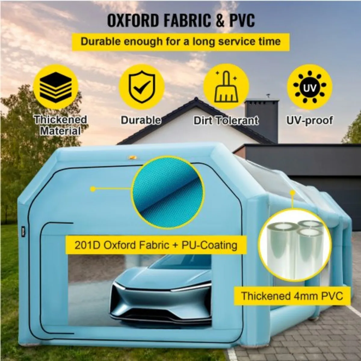 Inflatable Spray Booth Car Paint Tent 8.5 x 4.6 x - Image 3