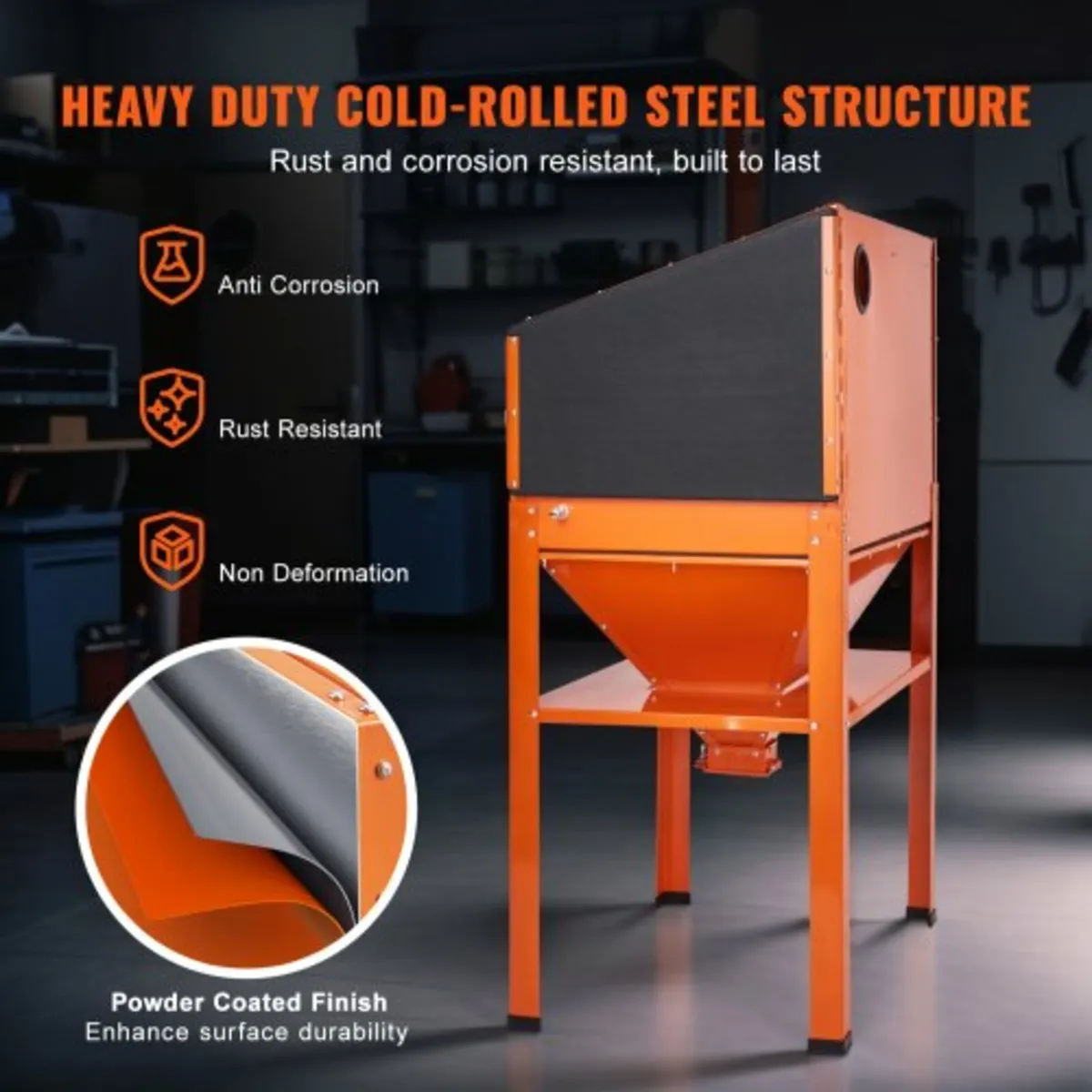 227.1 L Sand Blasting Cabinet with Stand with Blas - Image 4