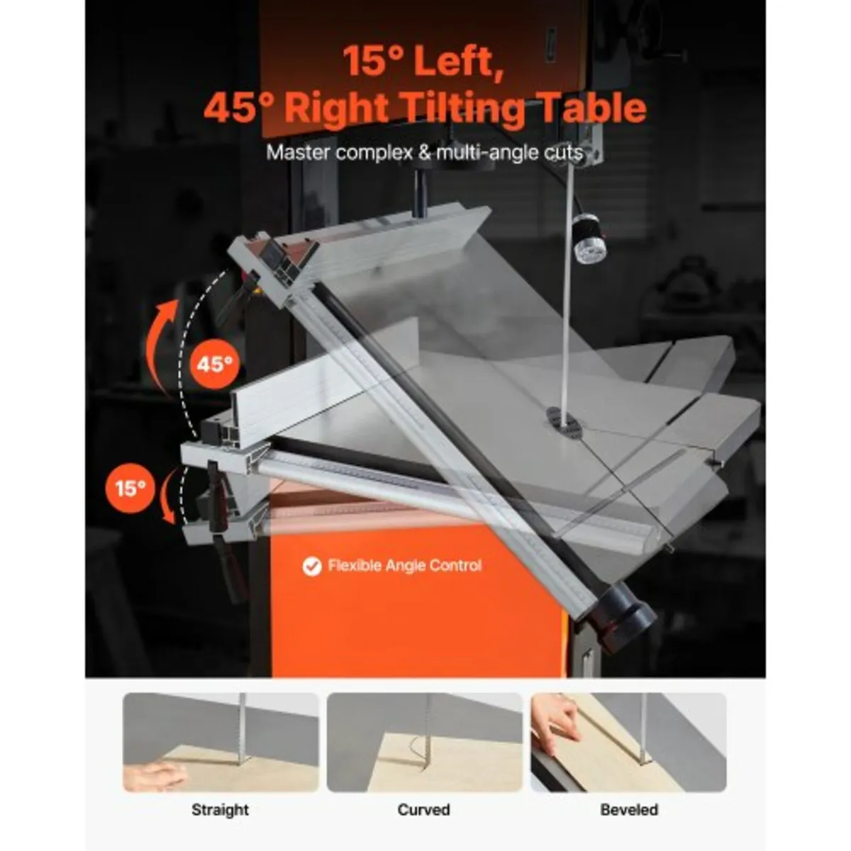 Woodworking Bandsaw, 457 mm, Band Saw with 2240W 3 - Image 3