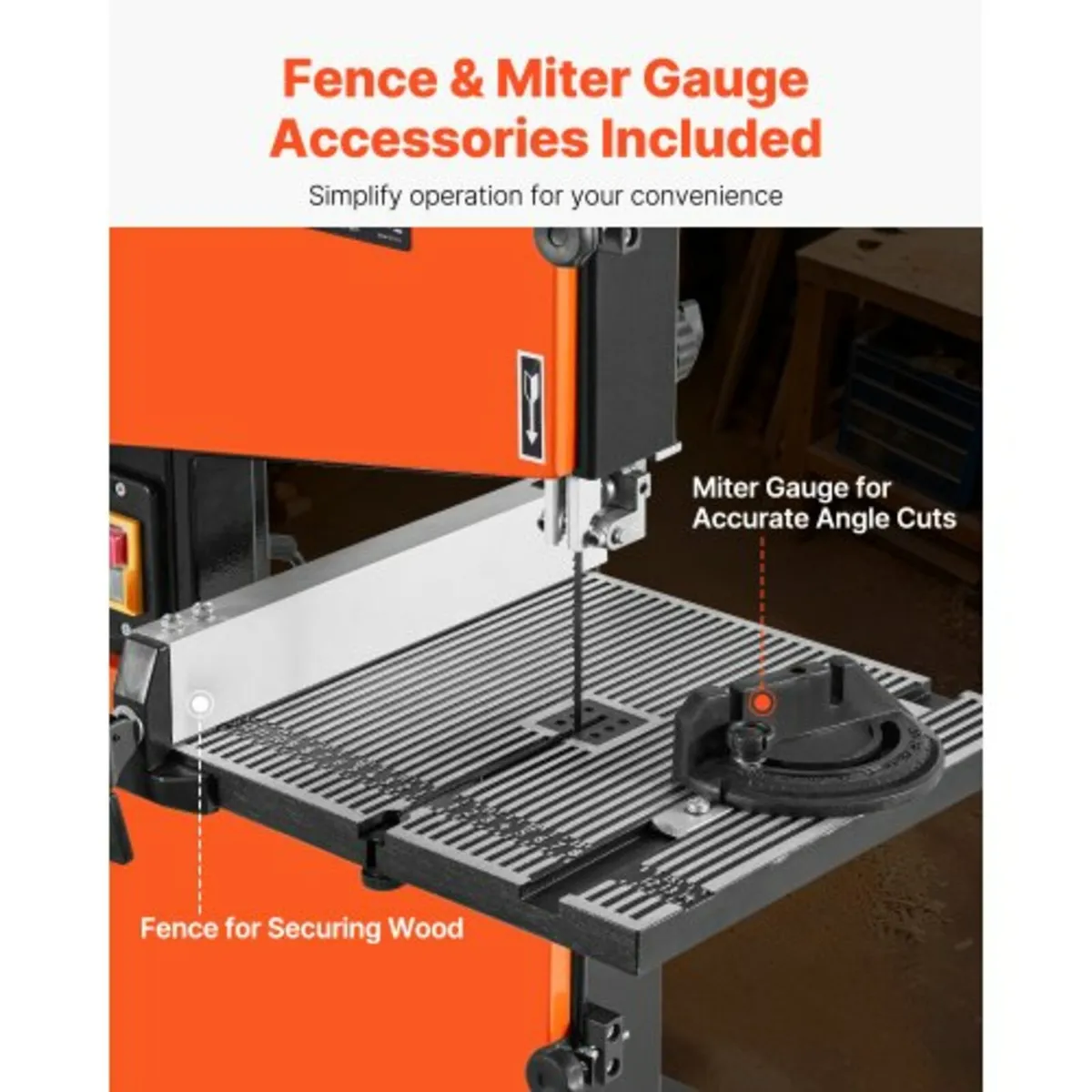 Band Saw, 229 mm, Woodworking Benchtop Bandsaw wit - Image 3