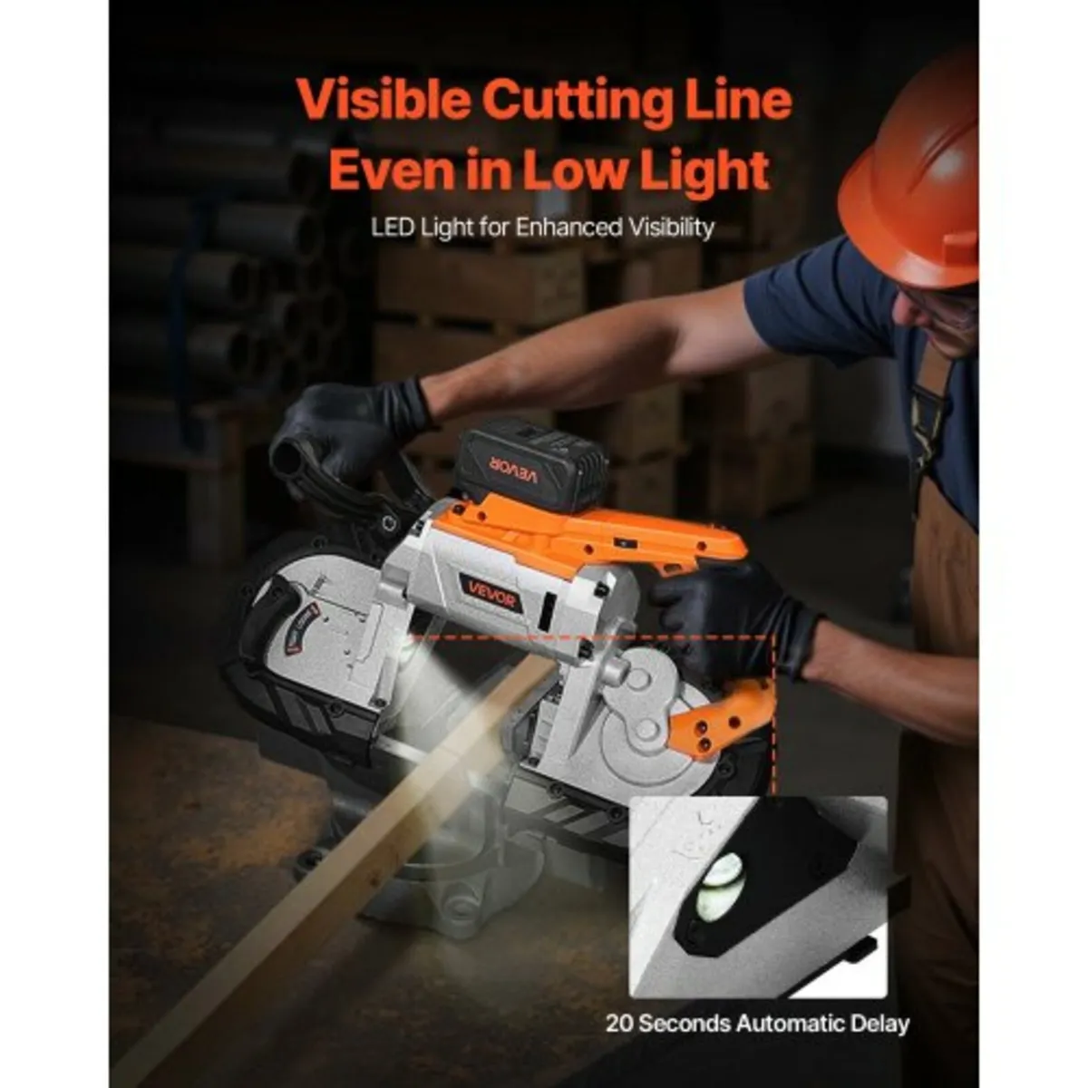 20V Portable Band Saw Kit, 127 mm x 115 mm Cutting - Image 4