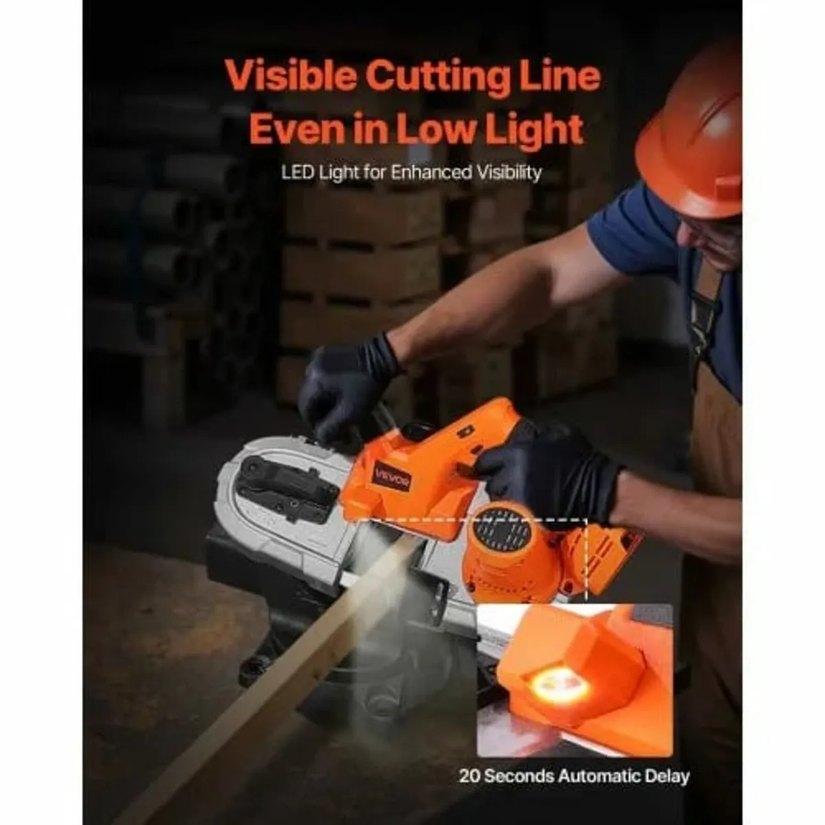 Portable Band Saw, 65 x 65 mm Cutting Depth, 360W - Image 4