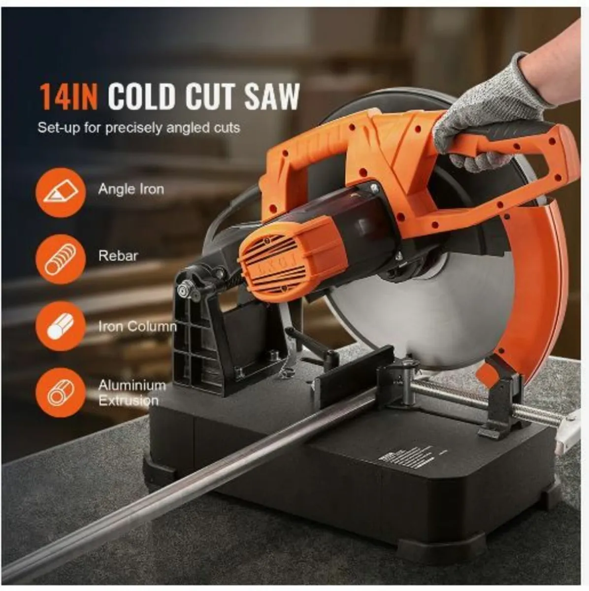 Chop Saw 35.6 cm Mitering Chop Saw for Cutting - Image 1