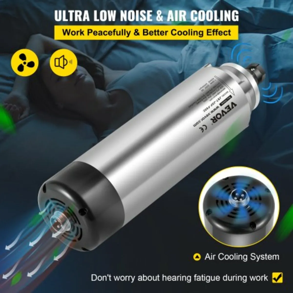 1.5KW 2220V Air Cooled Spindle Motor CNC Air Cooli - Image 4