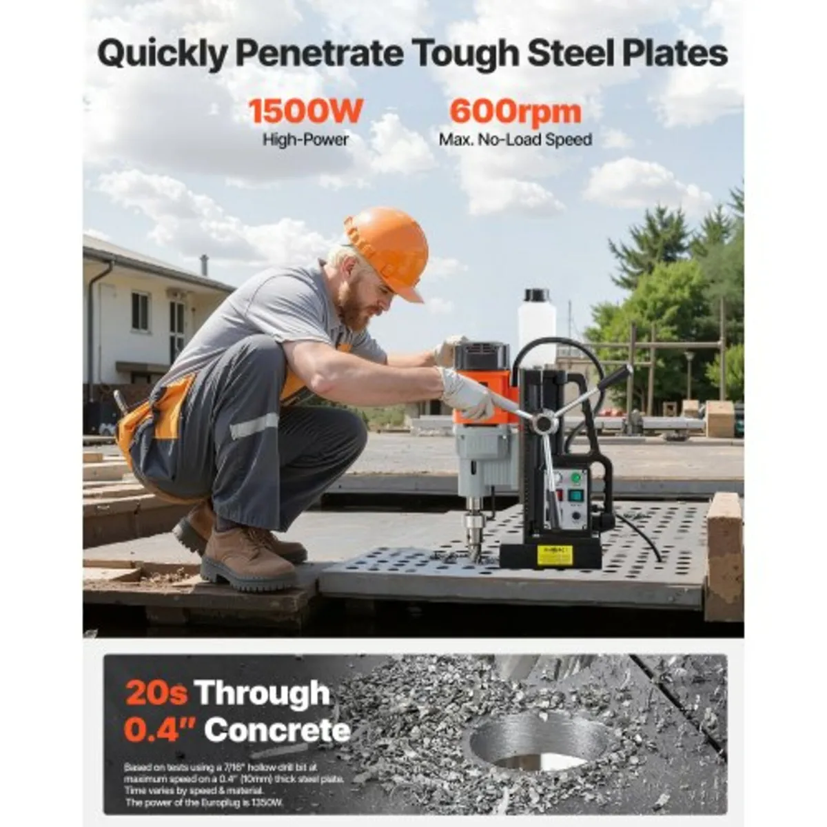 Magnetic Drill Press, 1500 W, 60 mm Boring Diamete - Image 2