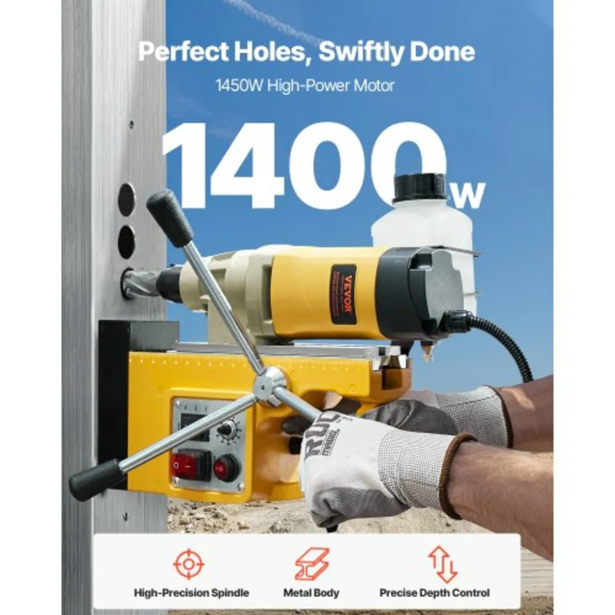 Magnetic Drill, 1400W Motor 2 in Boring Diameter, - Image 2