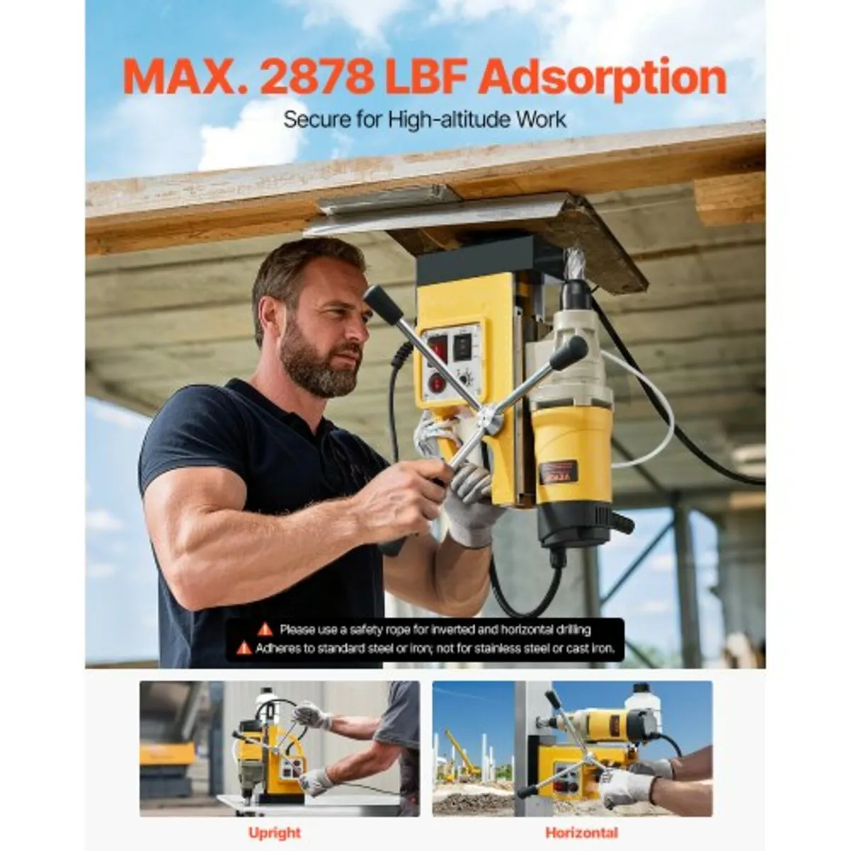 Magnetic Drill, 1400W Motor 2 in Boring Diameter, - Image 4