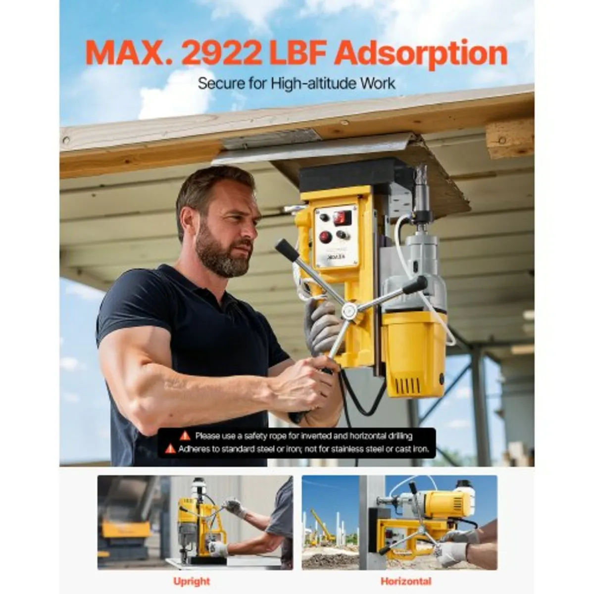 Magnetic Drill, 1400W Motor 2 in Boring Diameter, - Image 3