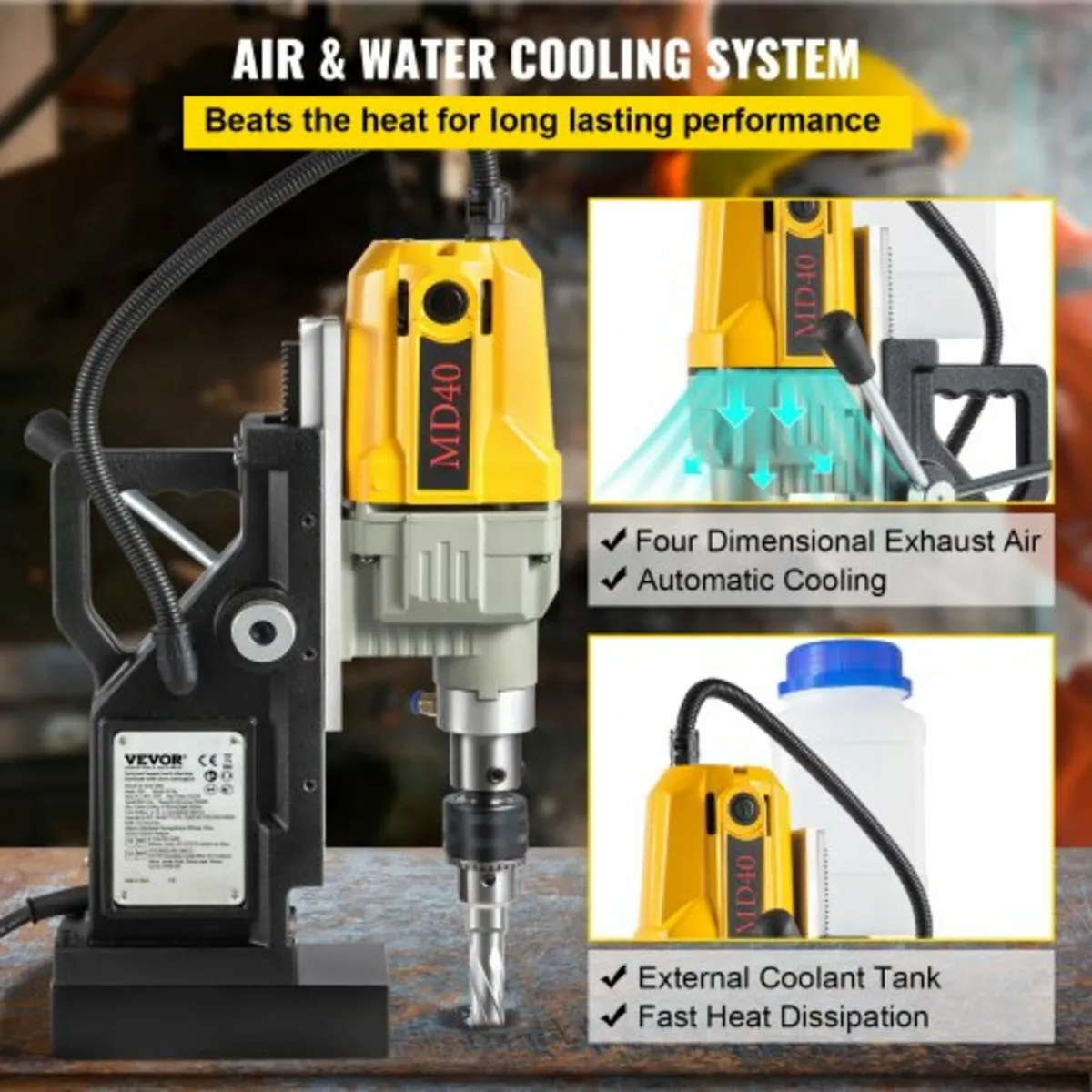 Magnetic Drill, 1100W 4 cm Boring Diameter, 2697lb - Image 4