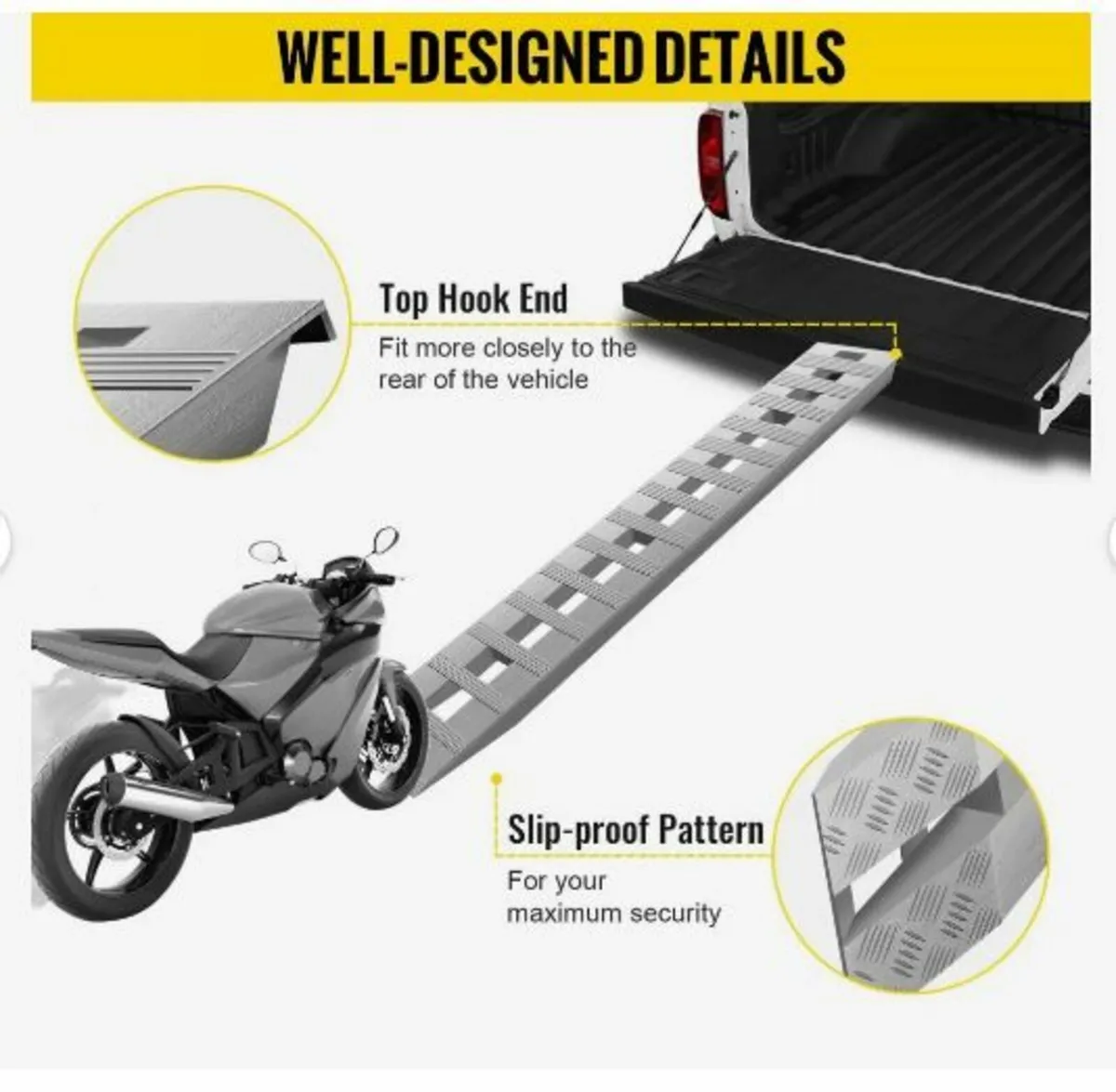 213.4 cm x 35.6 cm Aluminum Loading Ramps - Image 3