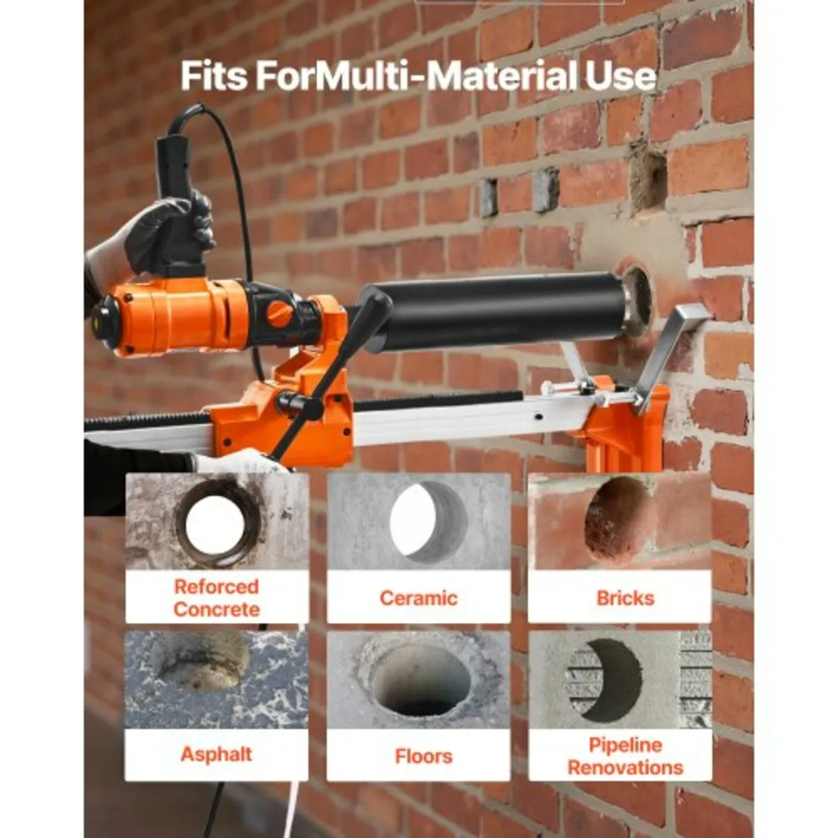 Diamond Core Drilling Machine, 200 mm Drilling Dia - Image 2