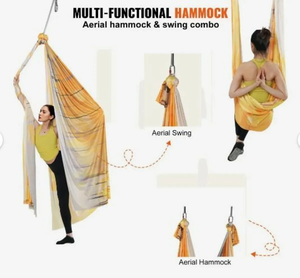 Aerial Yoga Hammock & Swing, 5.5 Yards - Image 4