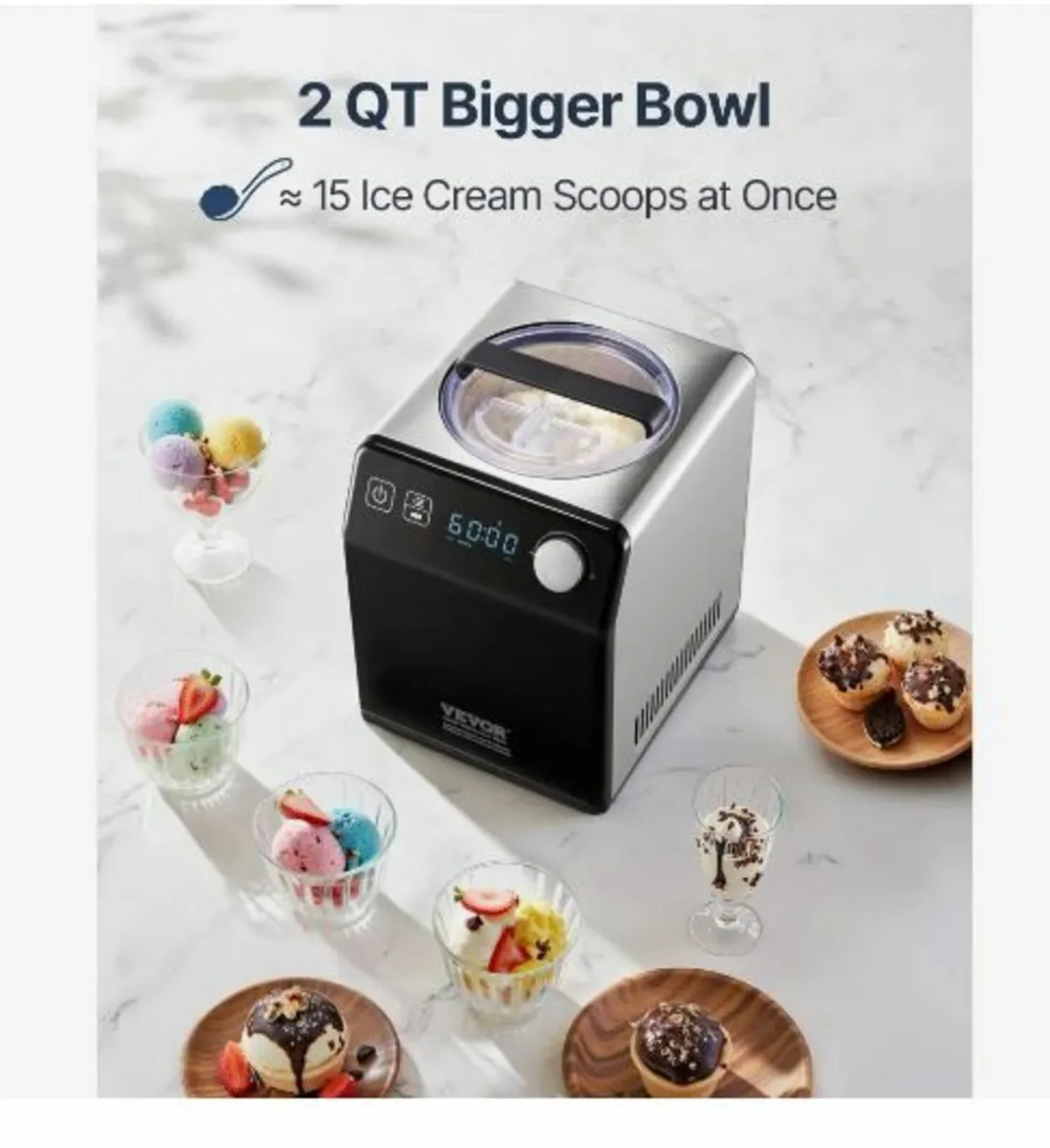 1.9 L Automatic Ice Cream Machine Electric - Image 2