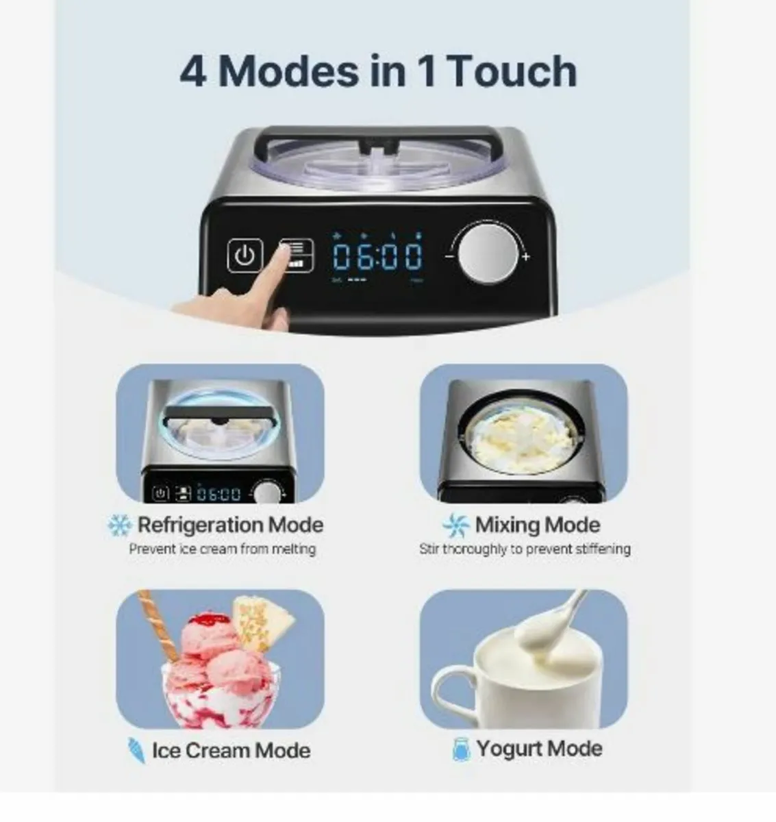 1.9 L Automatic Ice Cream Machine Electric - Image 4