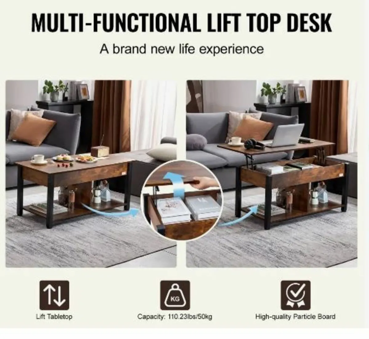Lift Top Coffee Table - Image 4