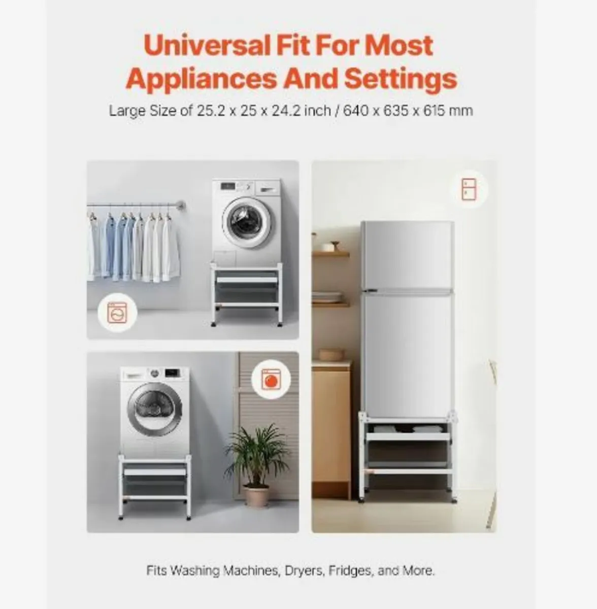 Washing Machine Stand, 25.2x25-Inch - Image 3