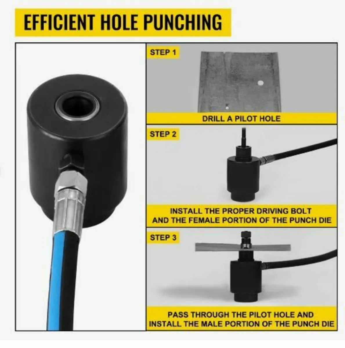 6 Die 10 Ton Hydraulic Knockout Punch 1.3 cm - Image 2