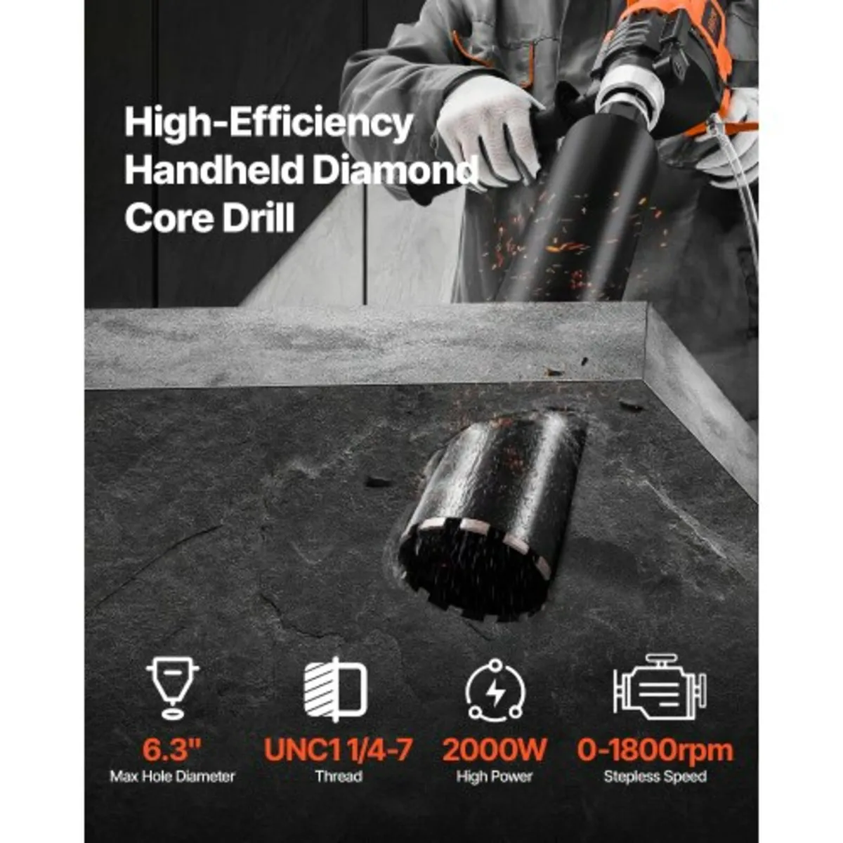 Diamond Core Drilling Machine, 20-160 mm Drilling - Image 2