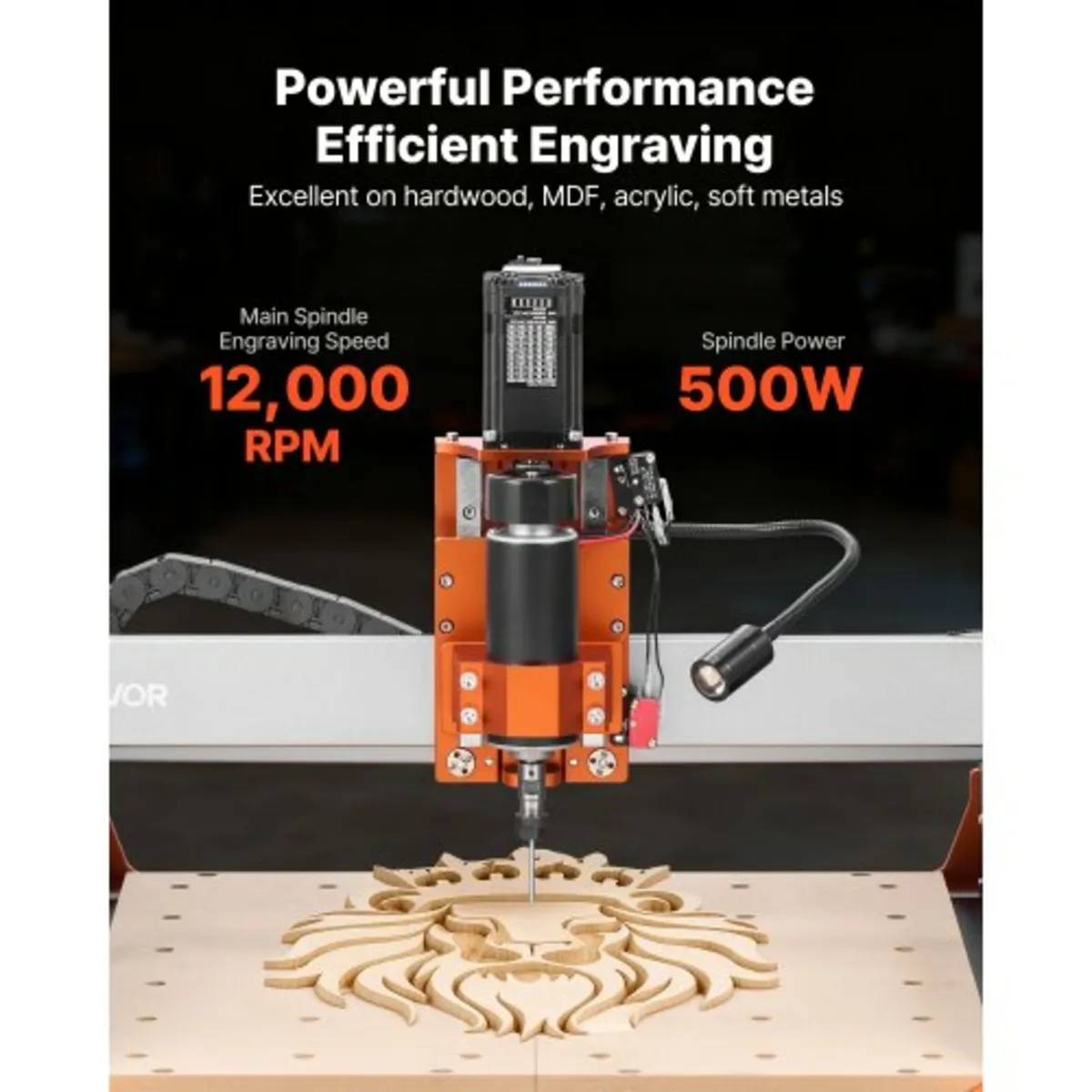 CNC Router Machine, 500W Spindle, 3-Axis Wood Engr - Image 2