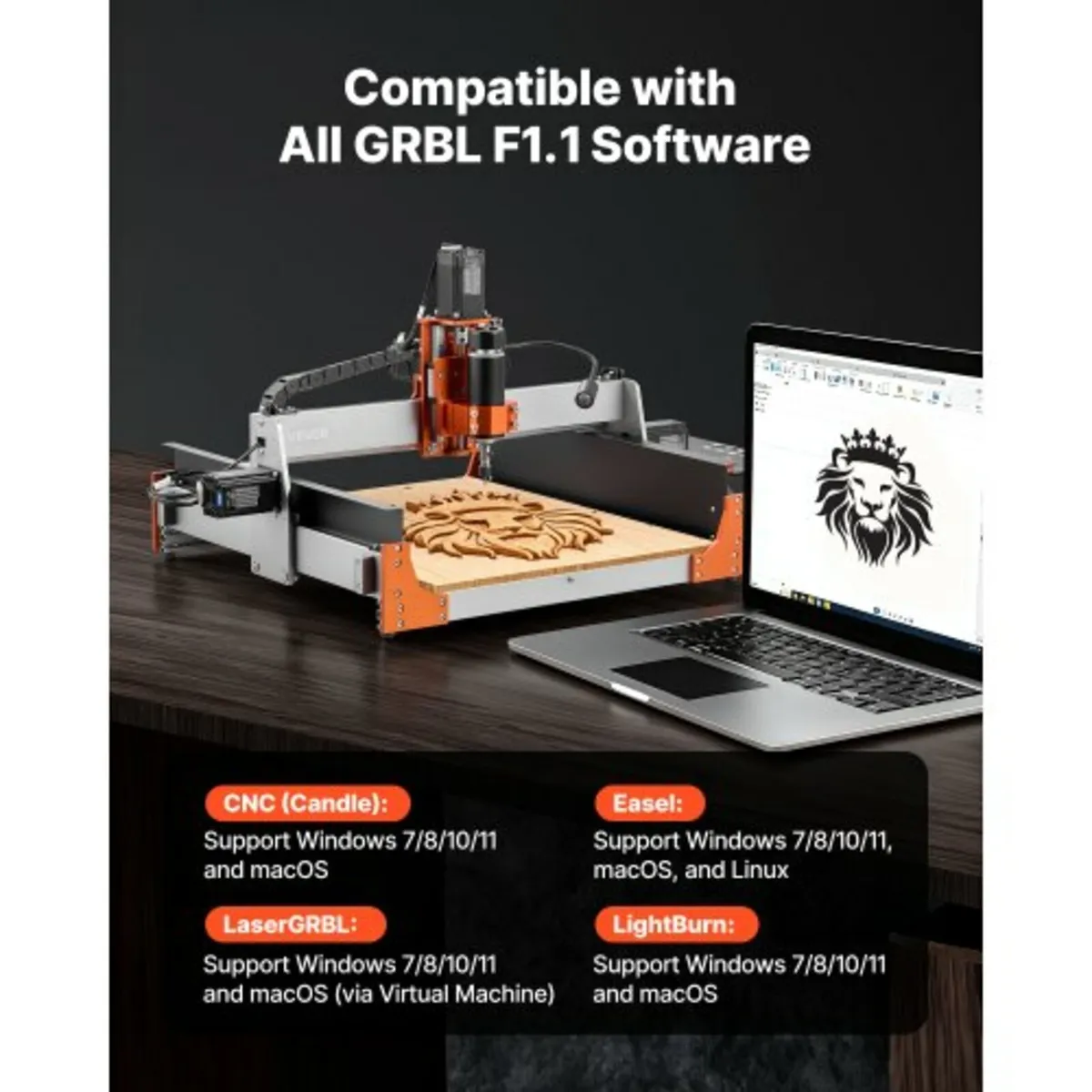 CNC Router Machine, 500W Spindle, 3-Axis Wood Engr - Image 4