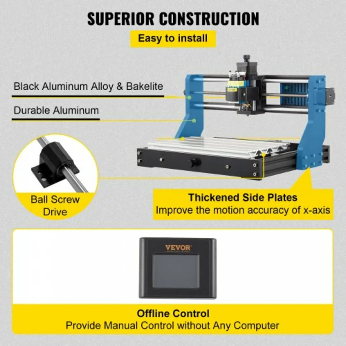 CNC 3018 Pro 500mw 300×180×45mm CNC Machine GRBL C - Image 4