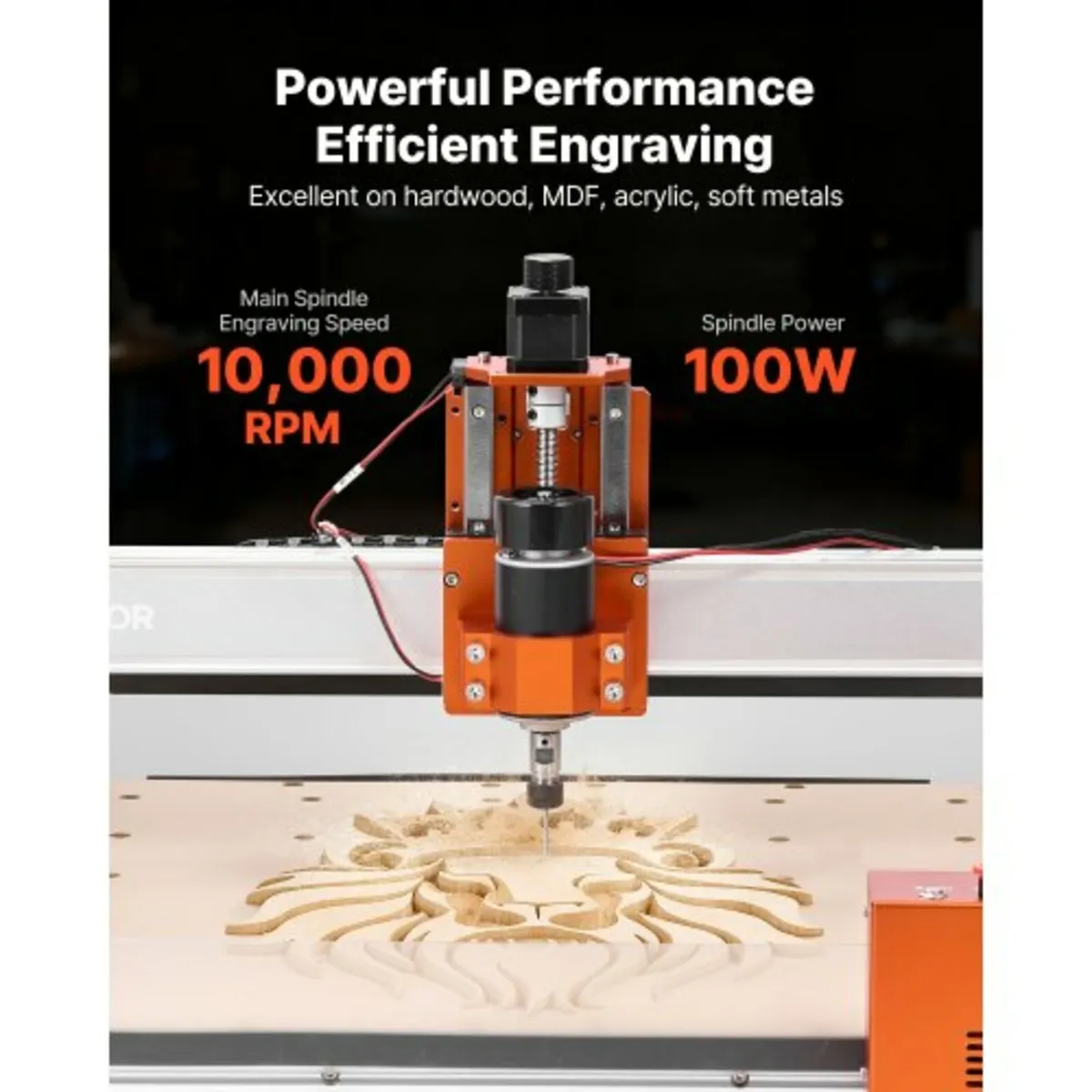 CNC Router Machine, 100W Spindle, 3-Axis Wood Engr - Image 2