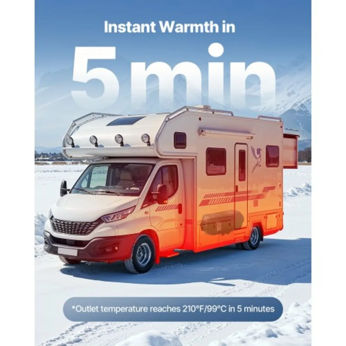 Heater, 12-24V 5-8KW Portable Diesel Air Heater wi - Image 3