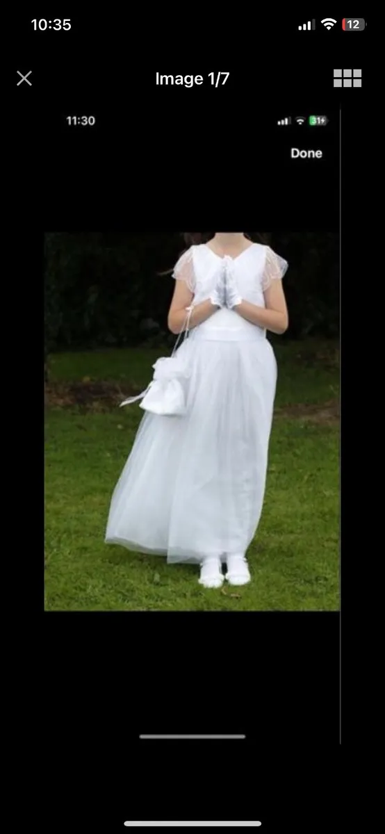 Debenhams Communion Dress: 9-11yrs (labelled 11yrS - Image 3