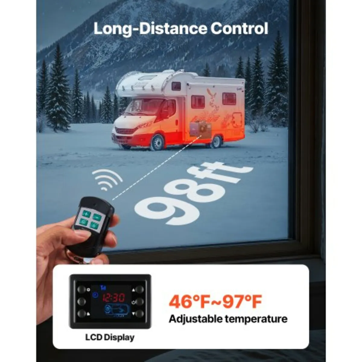 Diesel Heater, 12-24V 5-8KW, All in One Portable D - Image 4