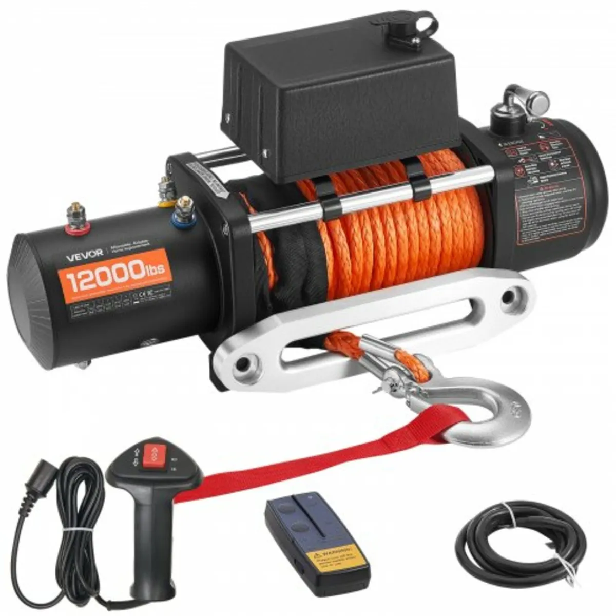 Electric Winch, 5400 kg Load Capacity, 12V DC Truc - Image 1
