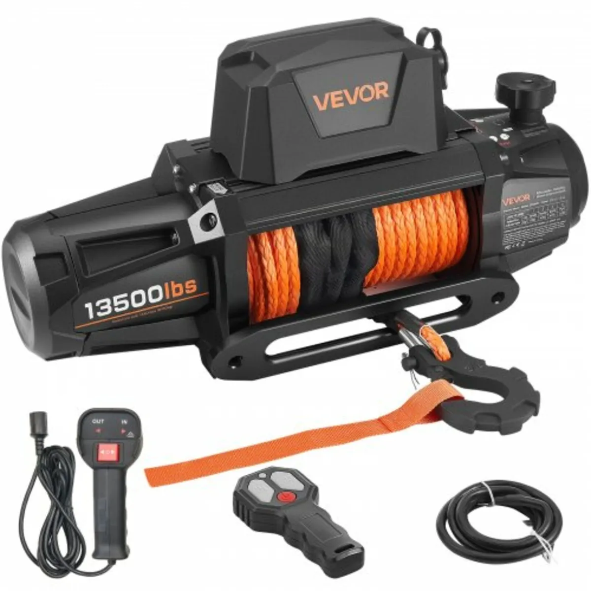 Electric Winch, 6100 kg Load Capacity, 12V DC Truc - Image 1