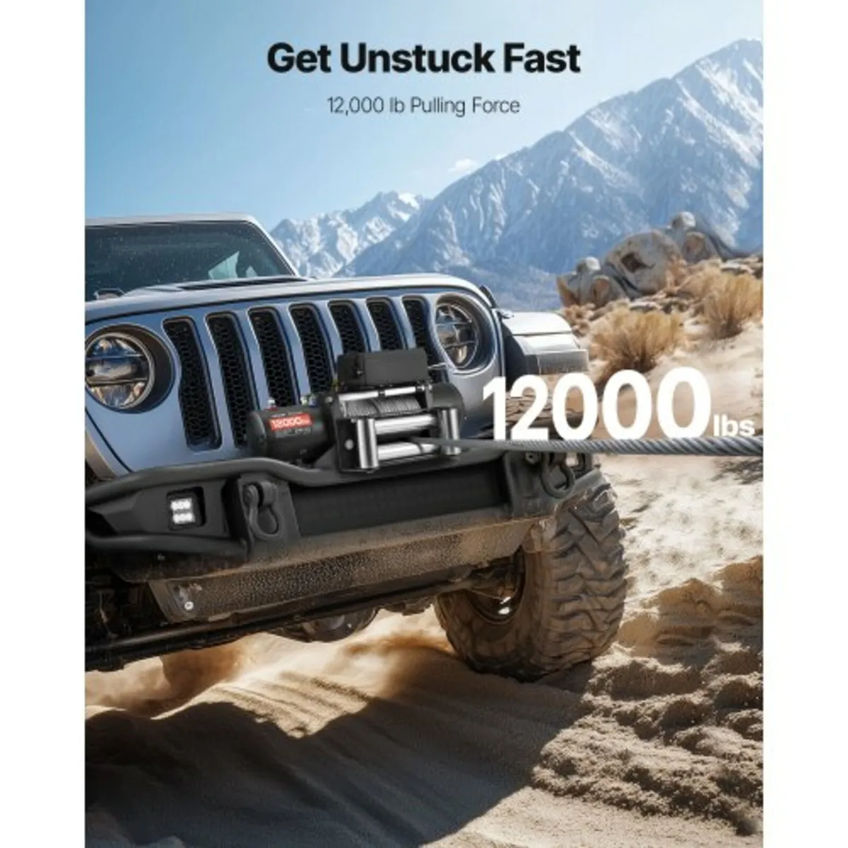 Electric Winch, 5400 kg Load Capacity, 12V DC Truc - Image 4