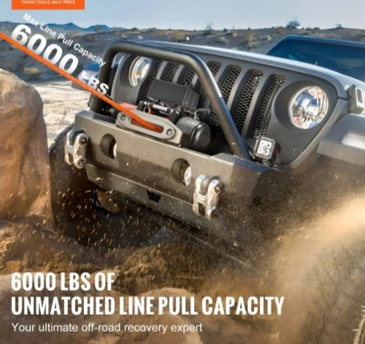 Electric Winch for Truck 2721.6 kg Synthetic Rope - Image 4