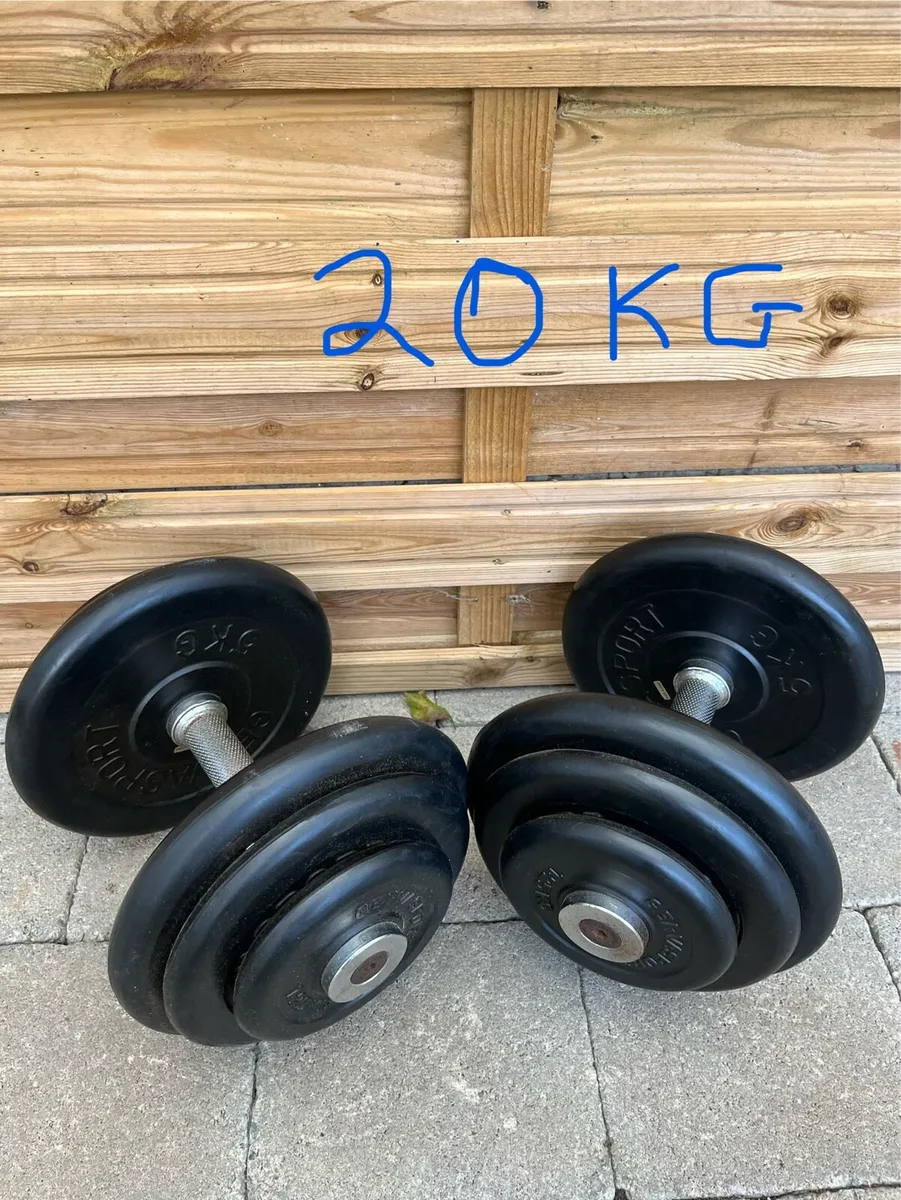 184kg commercial rubber dumbbells - Image 2