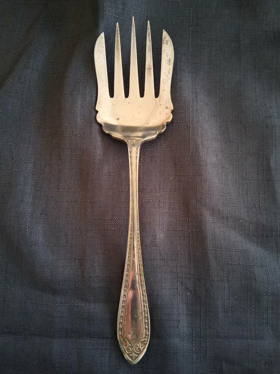 Silver Plated Serving Fork - Image 1