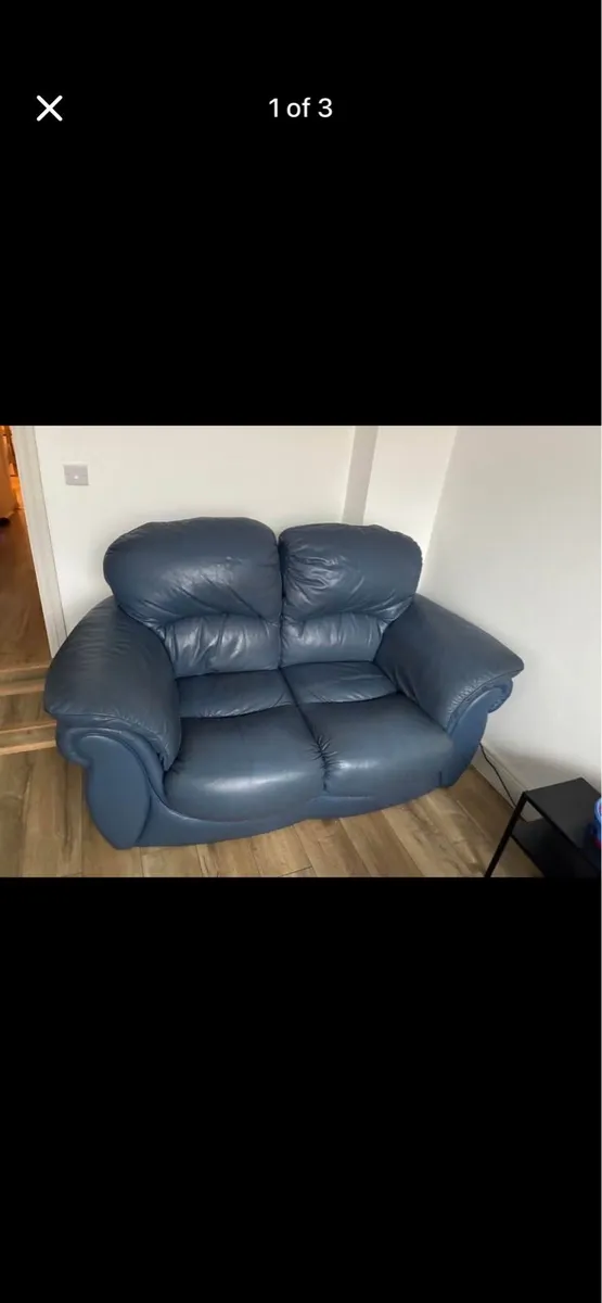 Leather 2 Seater and 1 Seater - Image 1