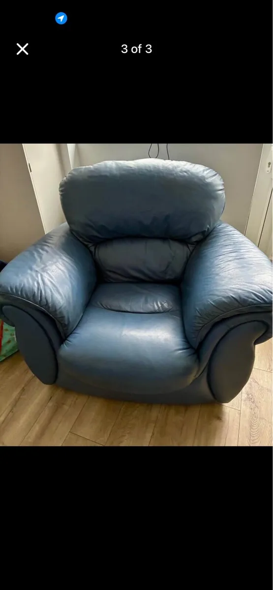 Leather 2 Seater and 1 Seater - Image 2