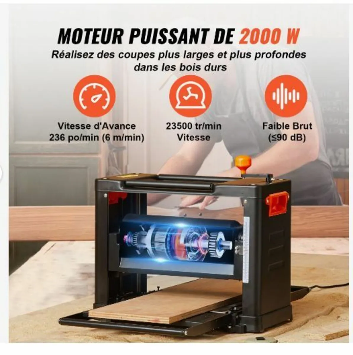 Thickness Planer, Two Speed, 33 cm - Image 3