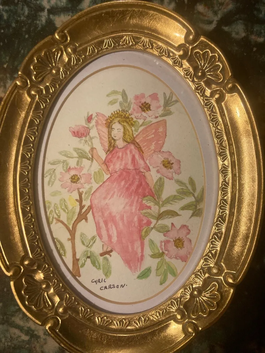 Pair watercolour paintings framed free postage - Image 2