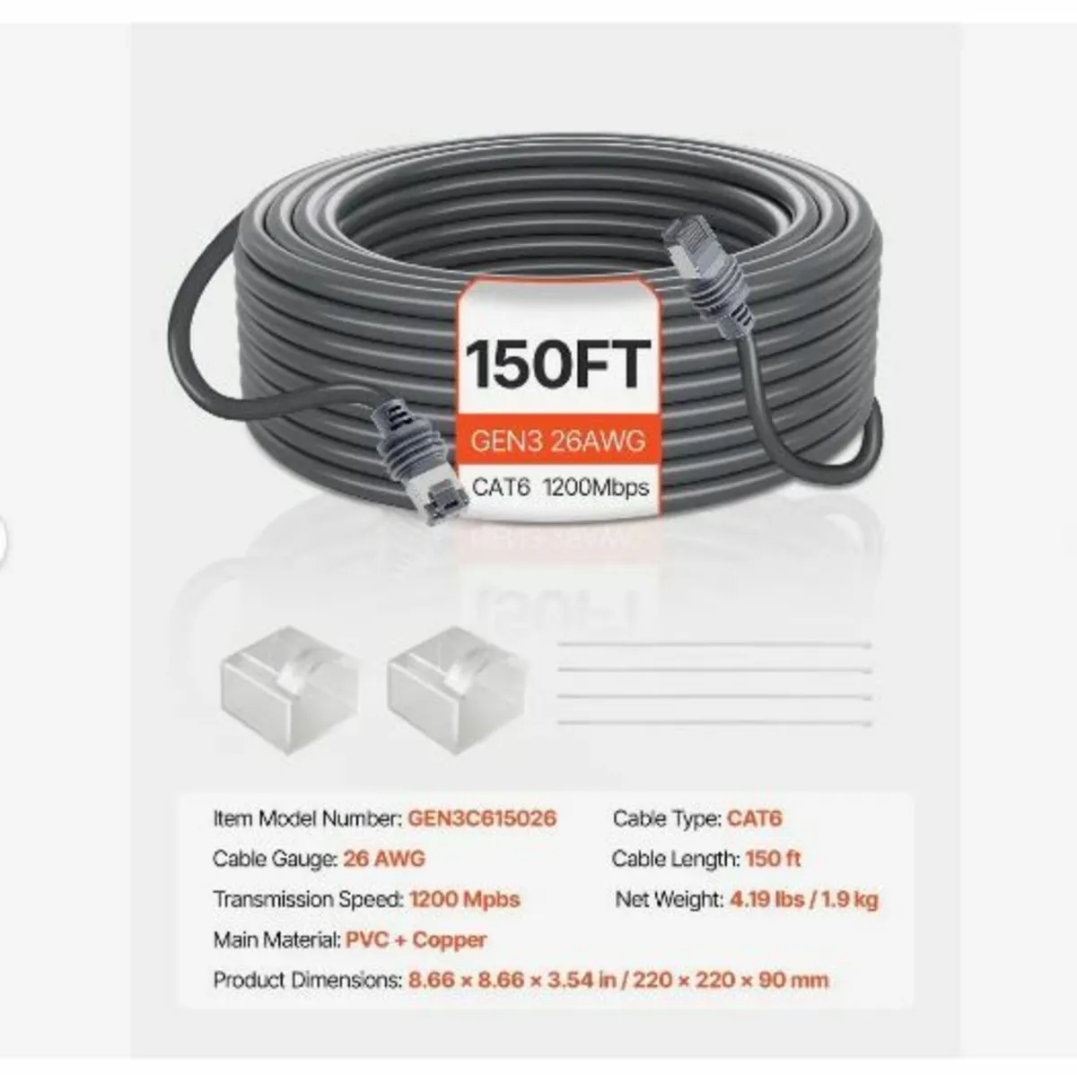 Starlink Gen 3 Cable 150 FT / 45.72 m Extension - Image 4